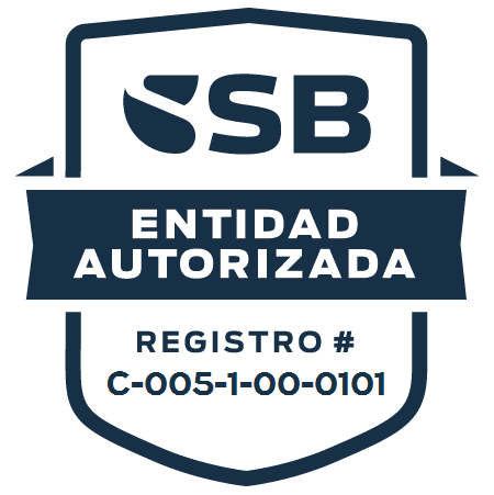 Superintendencia de Bancos: entidad autorizada, registro C-005-1-00-0101